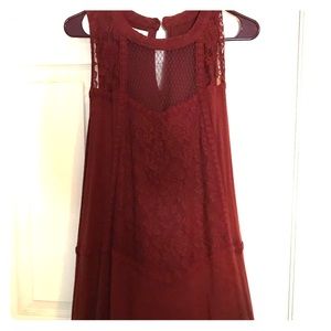 Wine colored sleeveless top